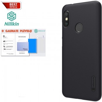 Frosted shield dėklas + plėvelė juodas (Xiaomi MI A2 LITE/REDMI 6 PRO)